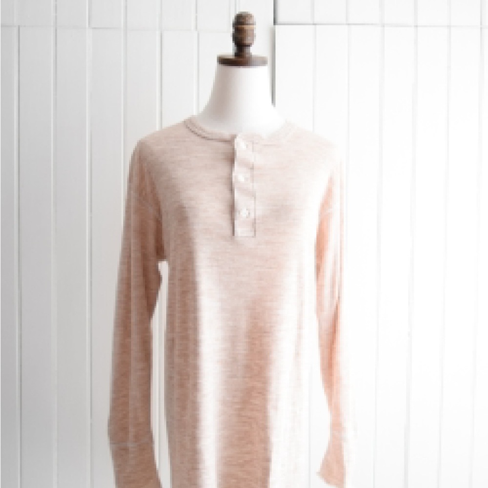Vintage Stanfields Wool Blend Henley Top